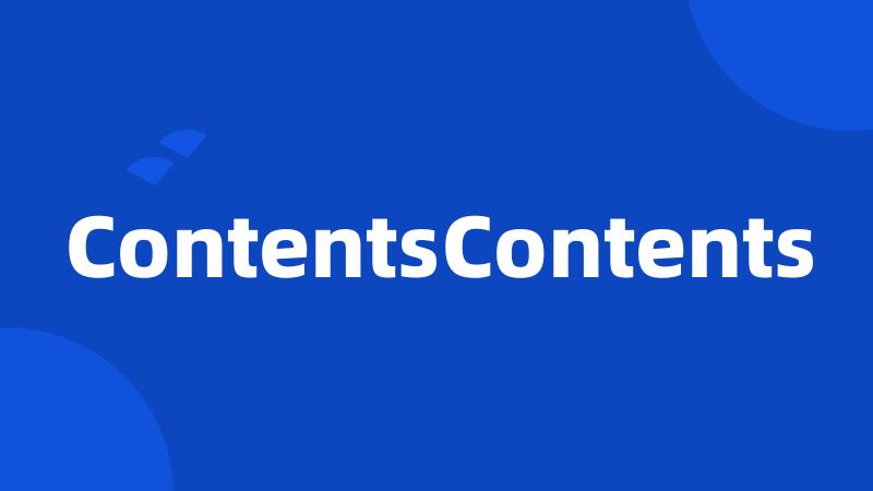 ContentsContents