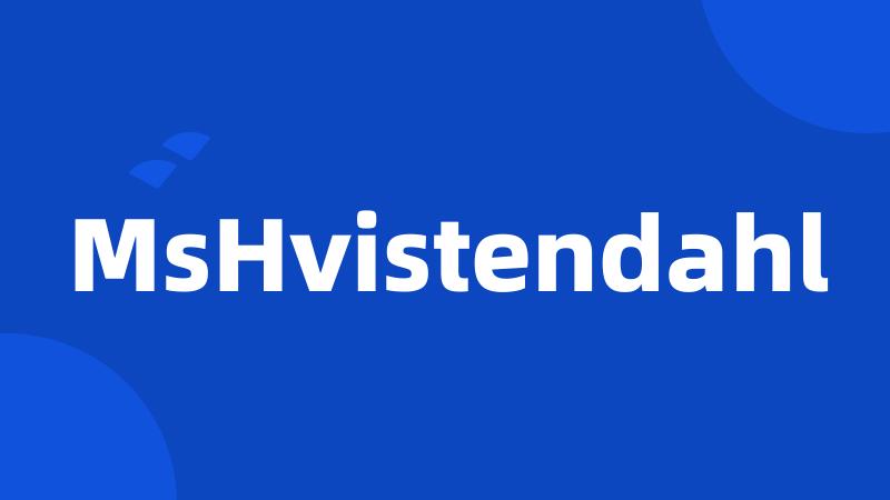 MsHvistendahl