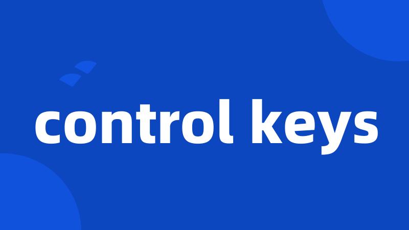 control keys