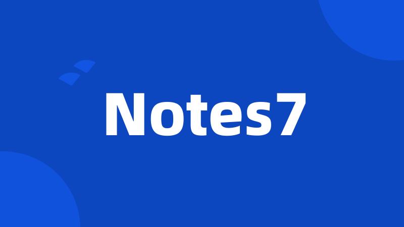 Notes7