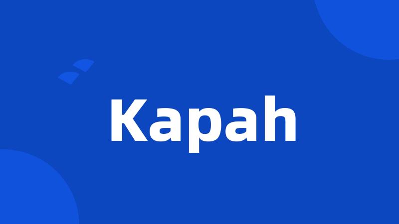 Kapah