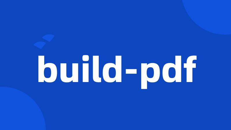 build-pdf