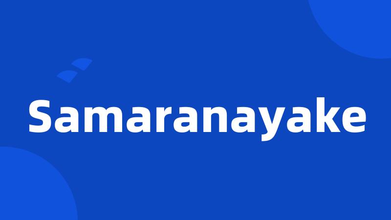 Samaranayake