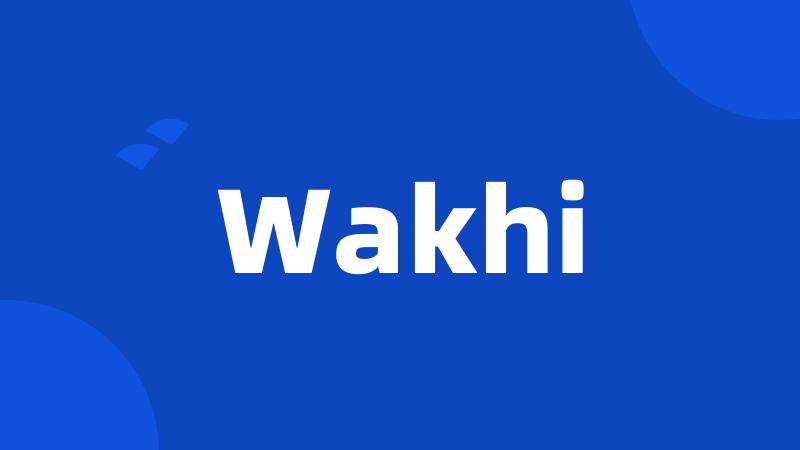 Wakhi