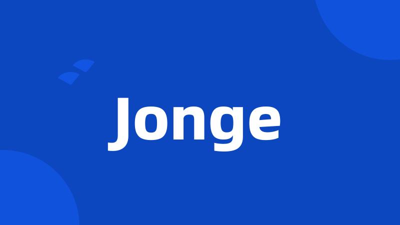 Jonge