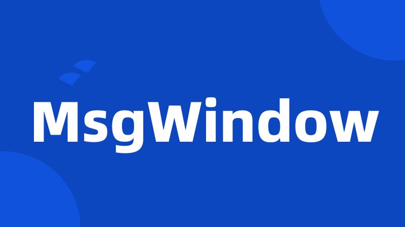 MsgWindow