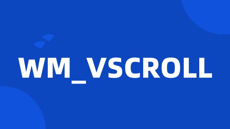 WM_VSCROLL