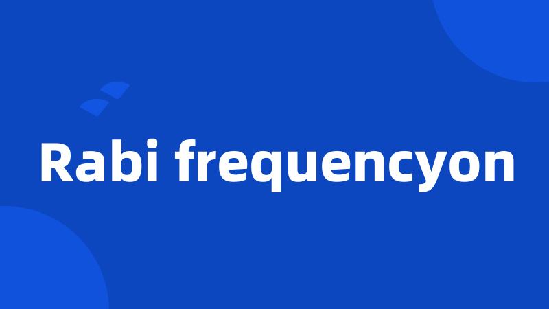 Rabi frequencyon