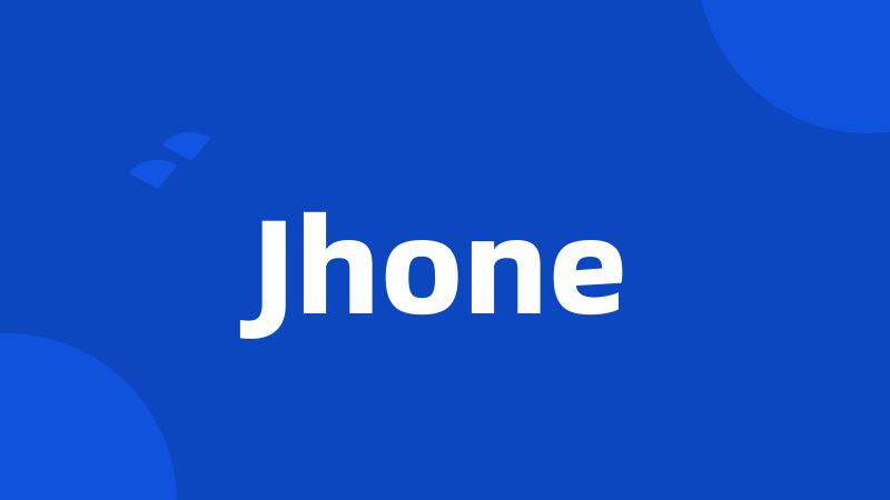 Jhone