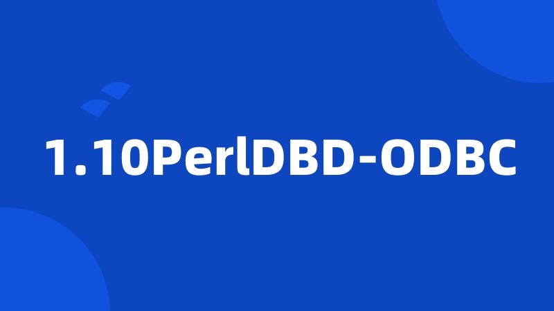 1.10PerlDBD-ODBC