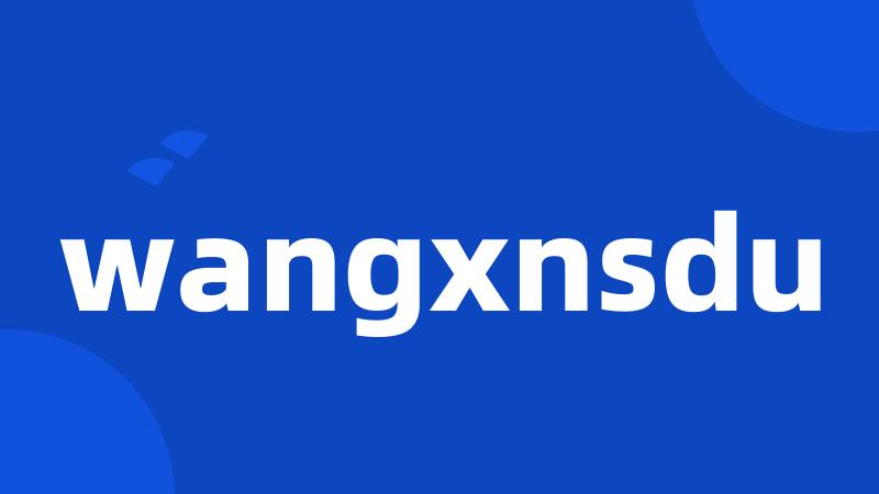 wangxnsdu