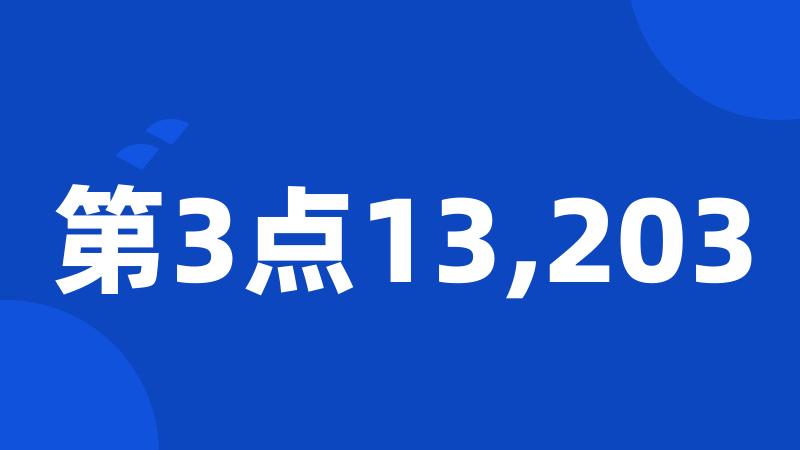 第3点13,203