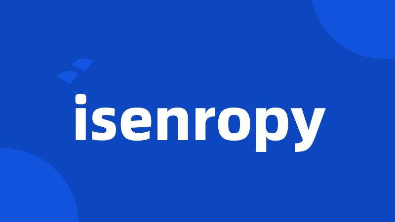 isenropy