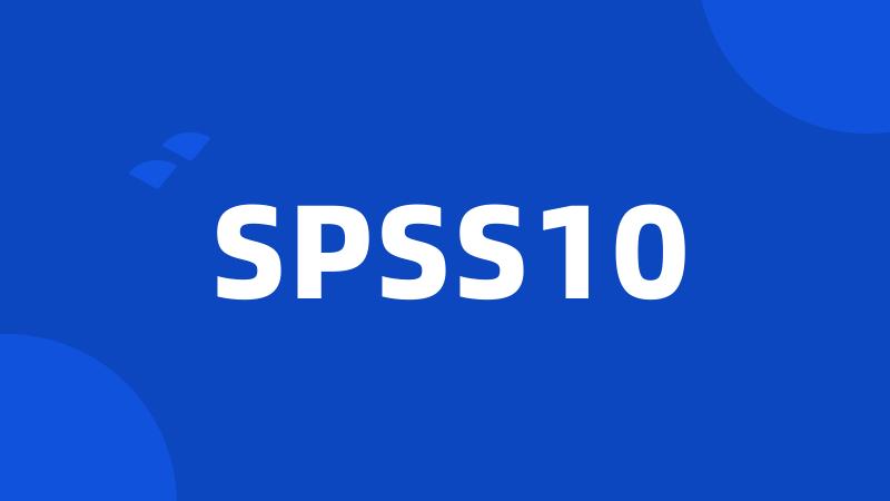 SPSS10