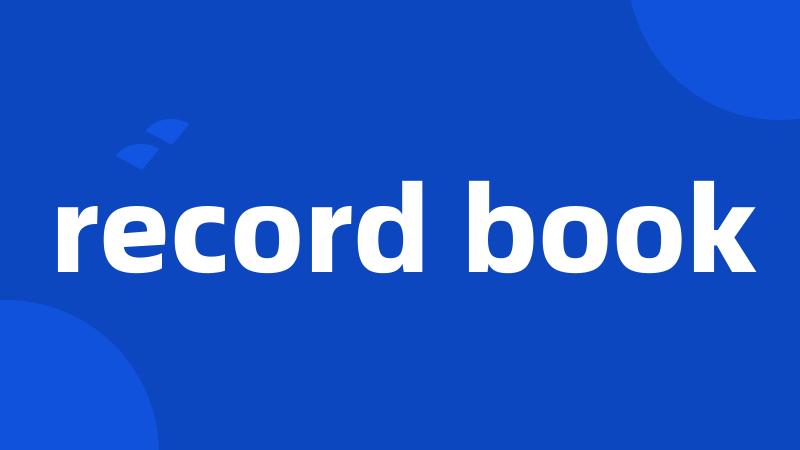 record book