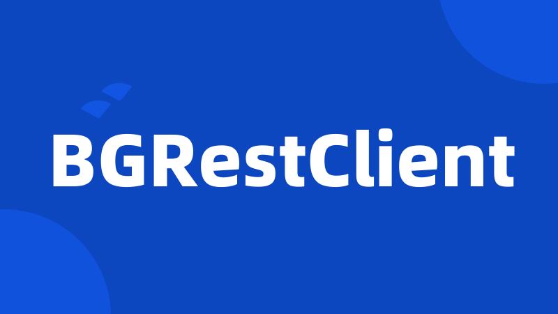 BGRestClient