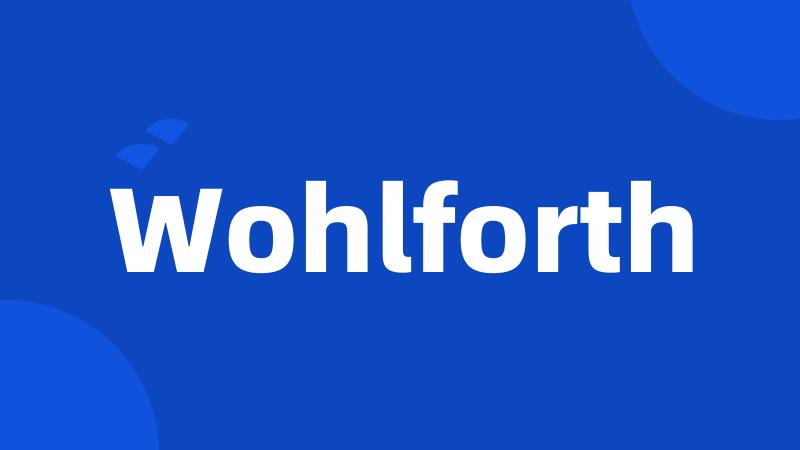 Wohlforth