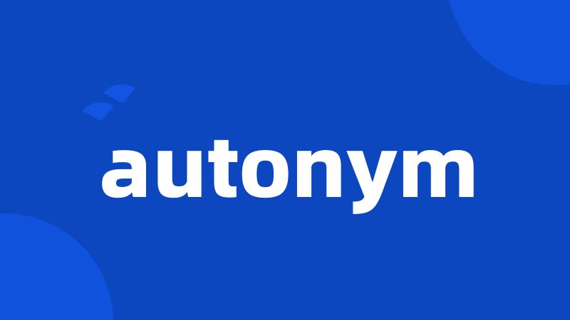 autonym