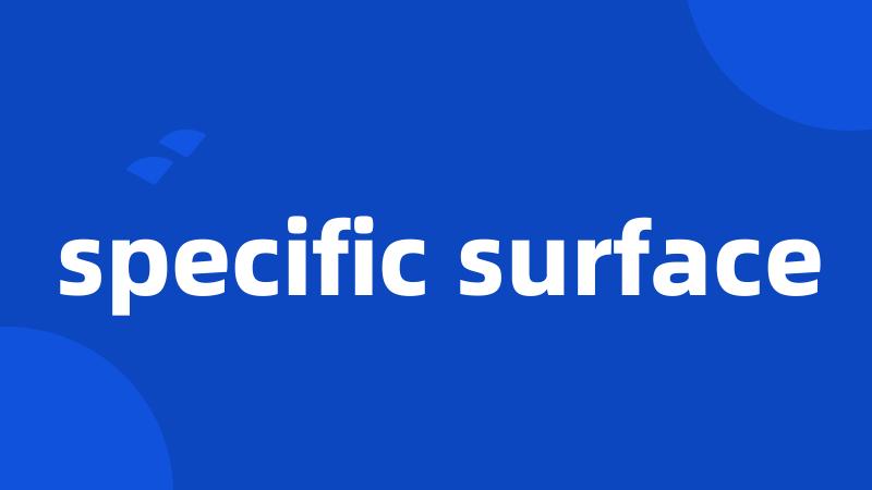 specific surface