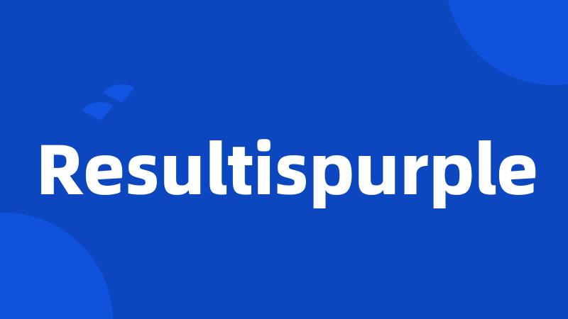 Resultispurple