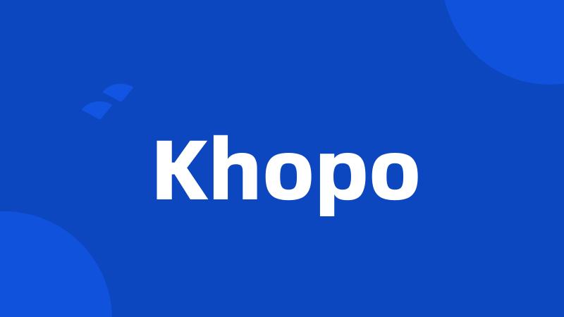 Khopo