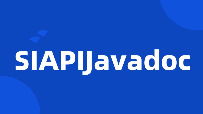 SIAPIJavadoc