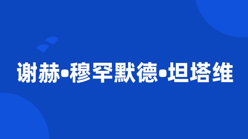 谢赫•穆罕默德•坦塔维