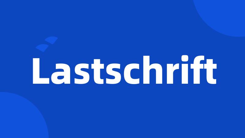 Lastschrift