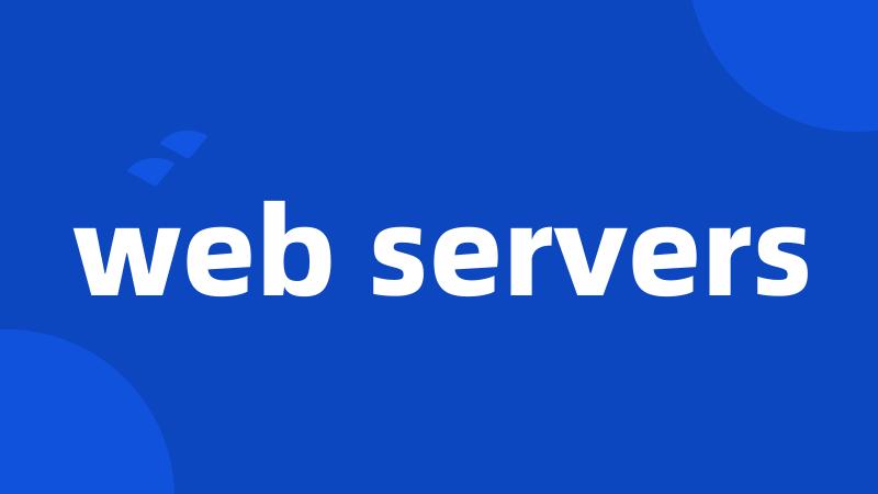 web servers