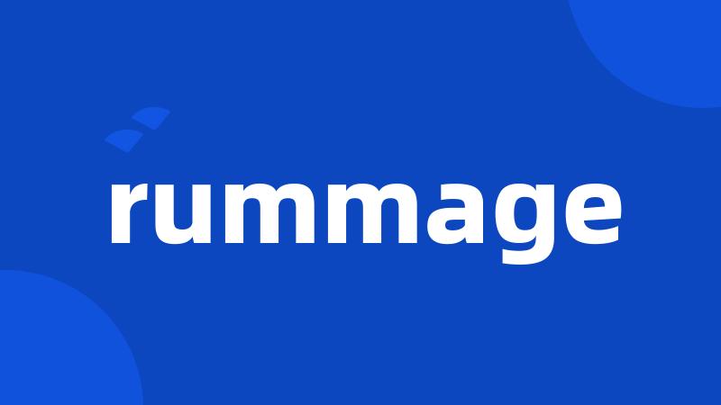 rummage