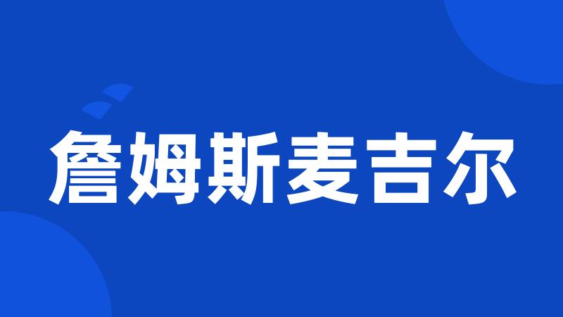 詹姆斯麦吉尔