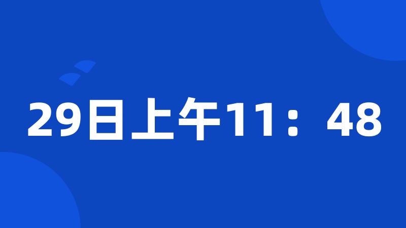 29日上午11：48