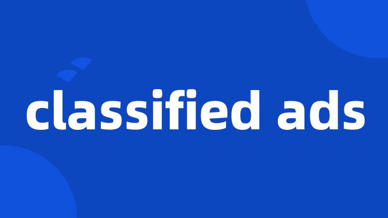 classified ads