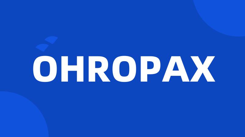 OHROPAX