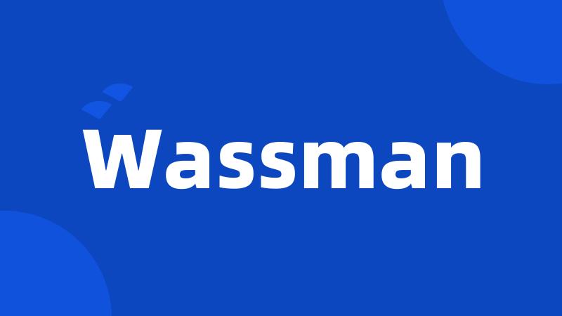 Wassman