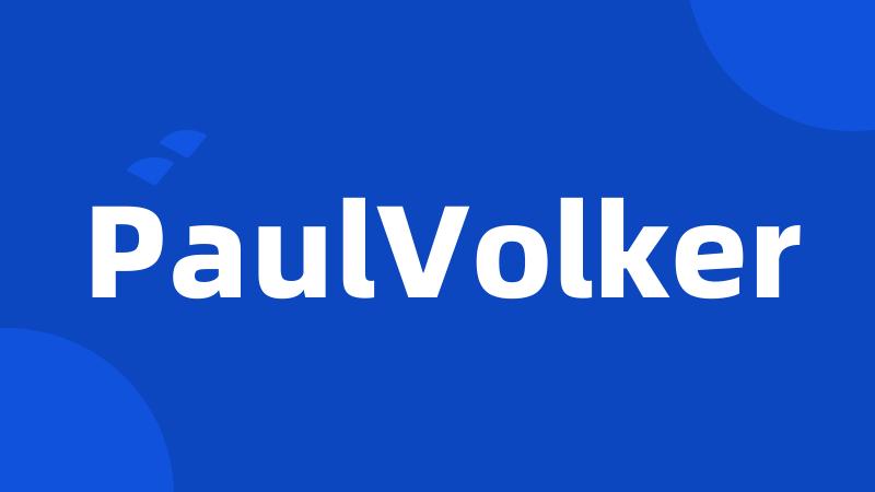 PaulVolker