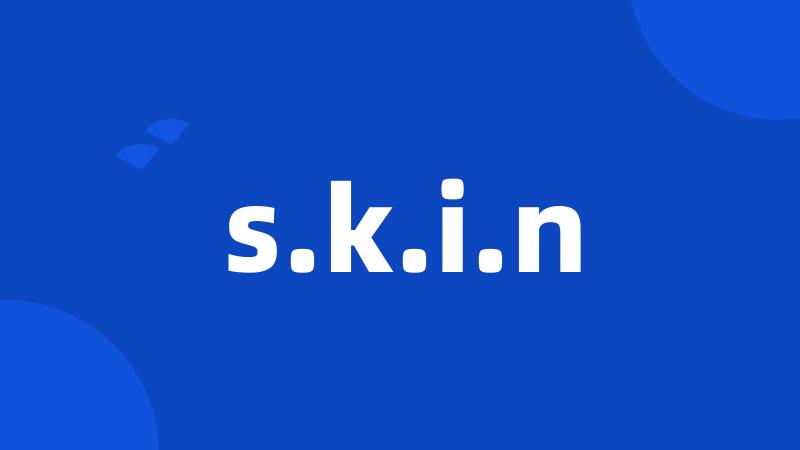 s.k.i.n