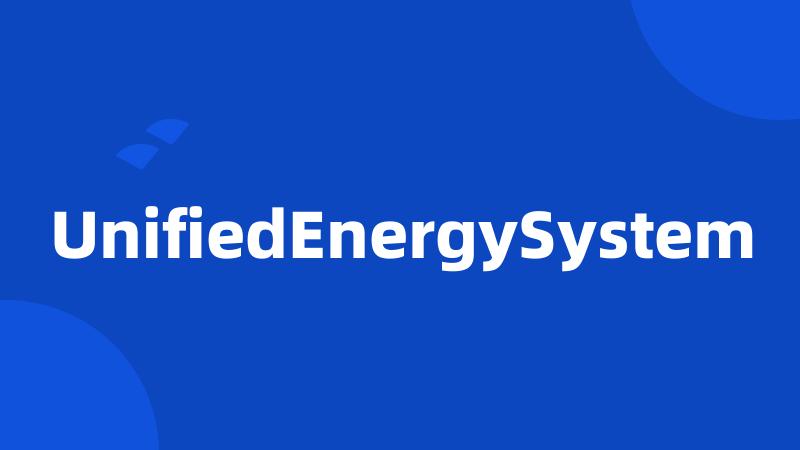 UnifiedEnergySystem