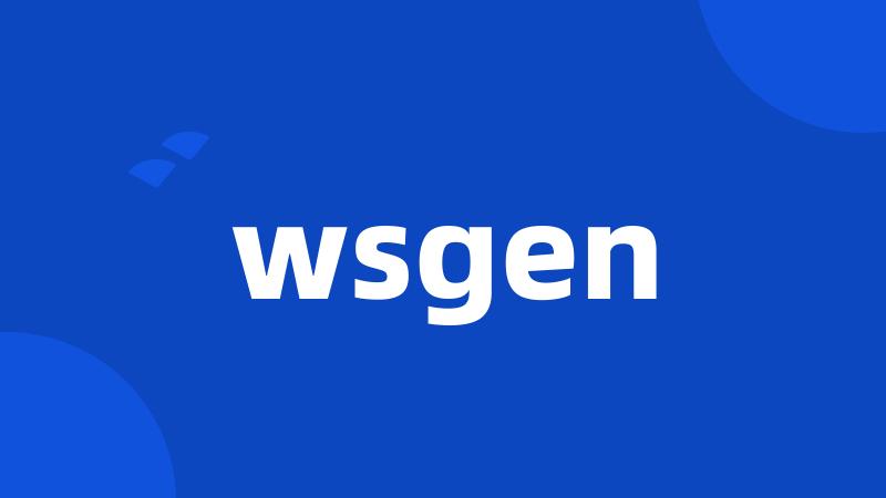 wsgen