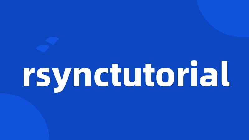 rsynctutorial