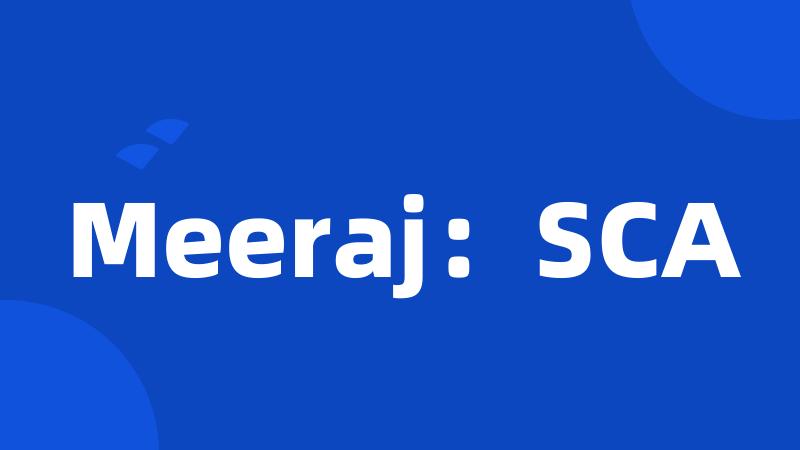 Meeraj：SCA