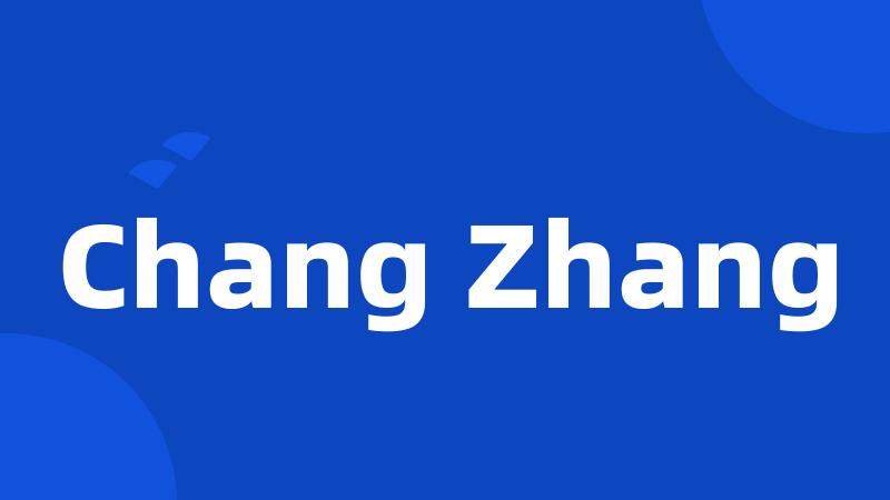 Chang Zhang
