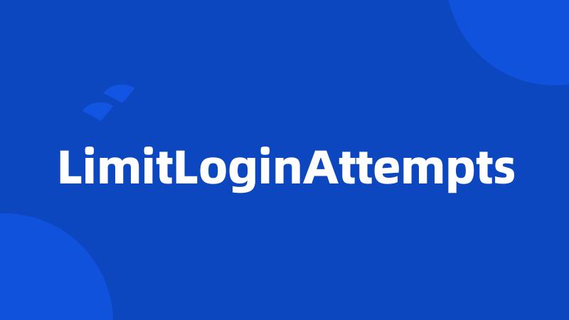 LimitLoginAttempts