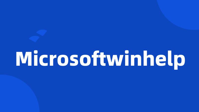 Microsoftwinhelp