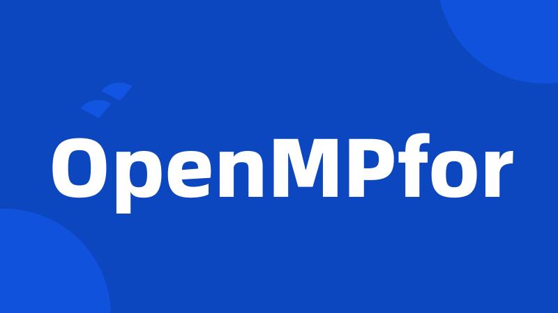 OpenMPfor