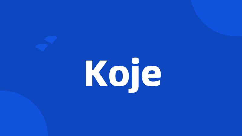 Koje