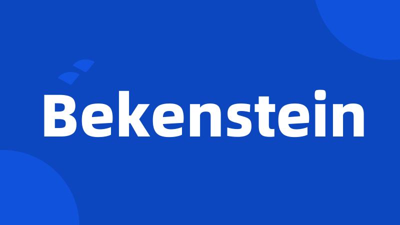 Bekenstein