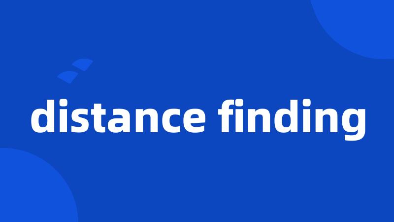 distance finding