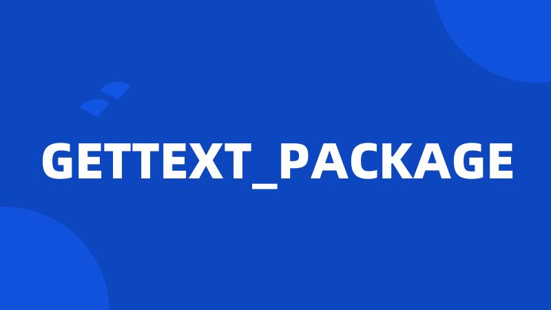 GETTEXT_PACKAGE