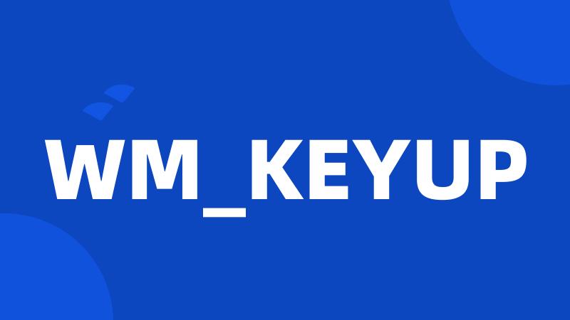 WM_KEYUP